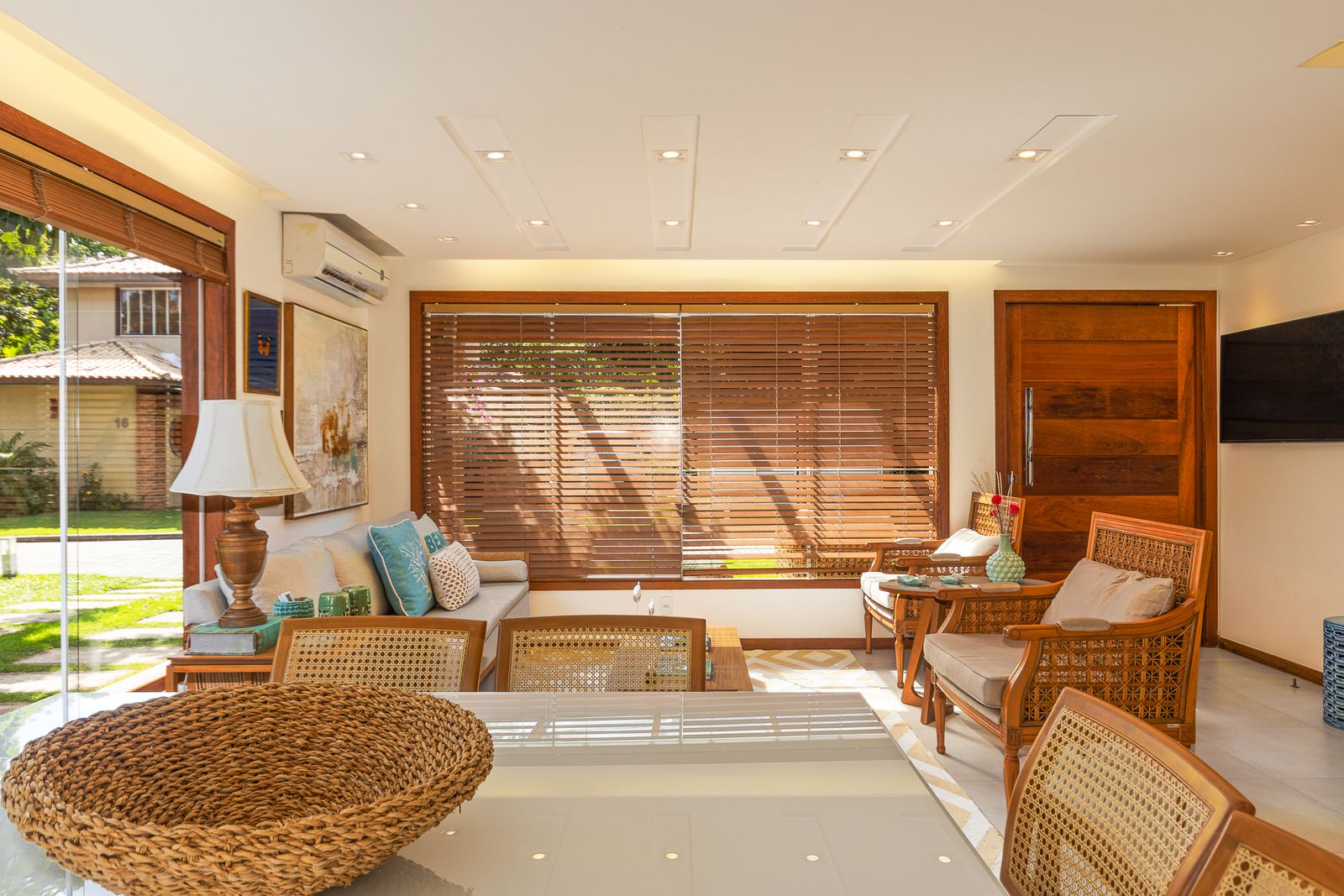 Sala de estar de pousada