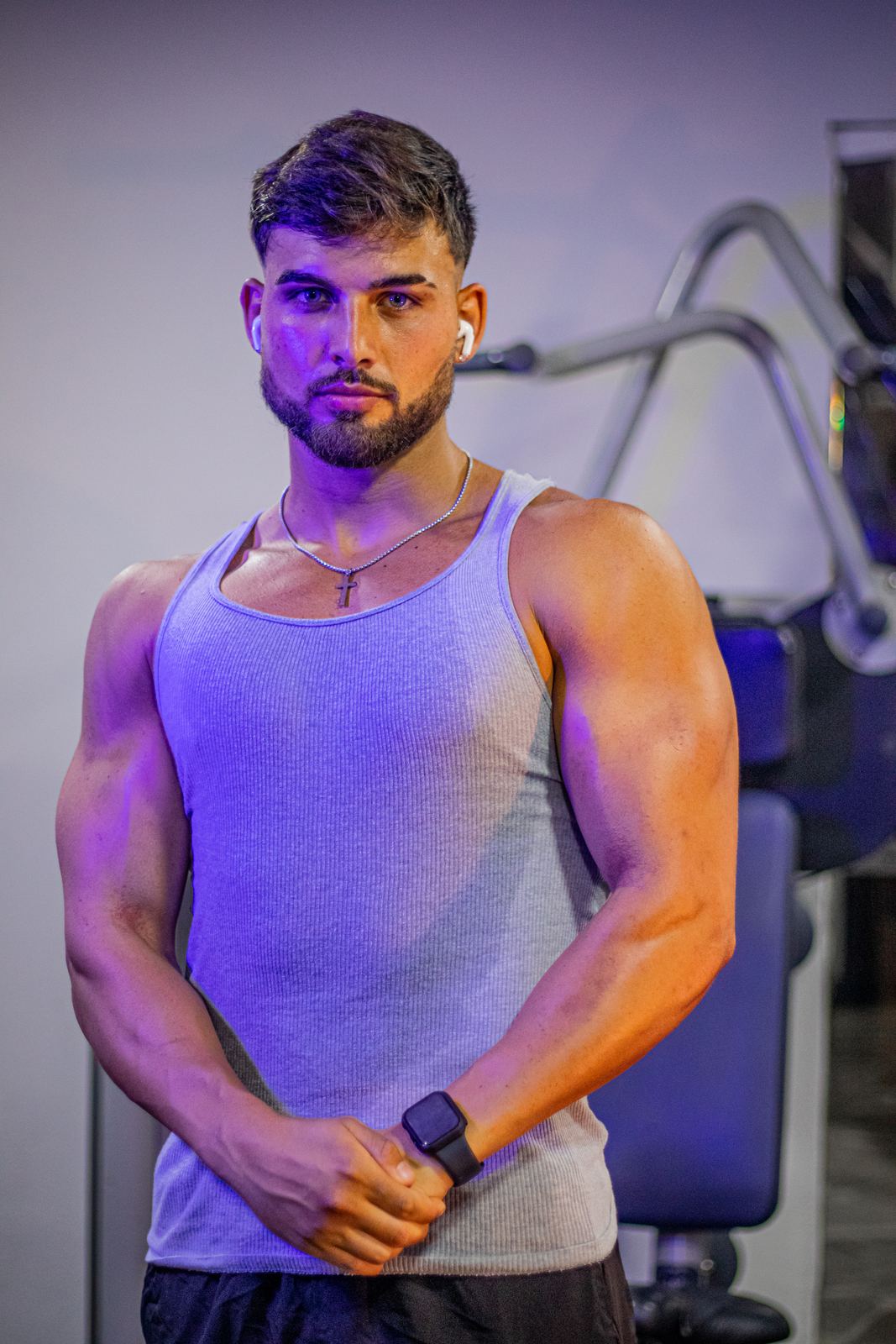 Retrato fitness em academia